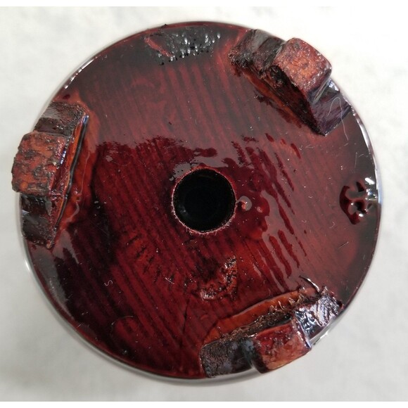 Chinese Reverse painted panda scene paperweight with wood base vintage rare - Picture 7 of 9